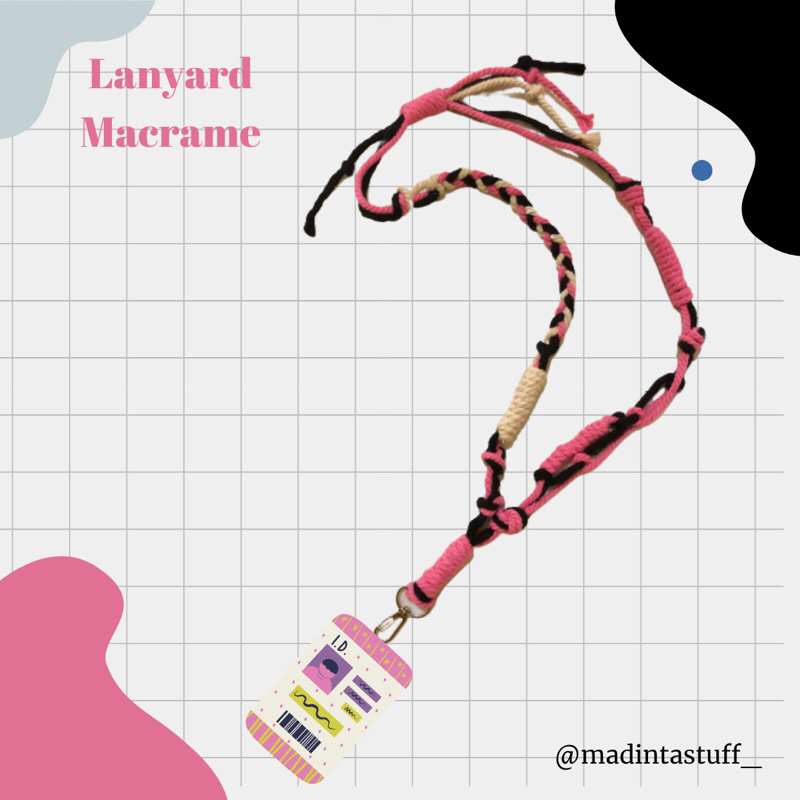 

Lanyard Rainbow | ID Card Macrame