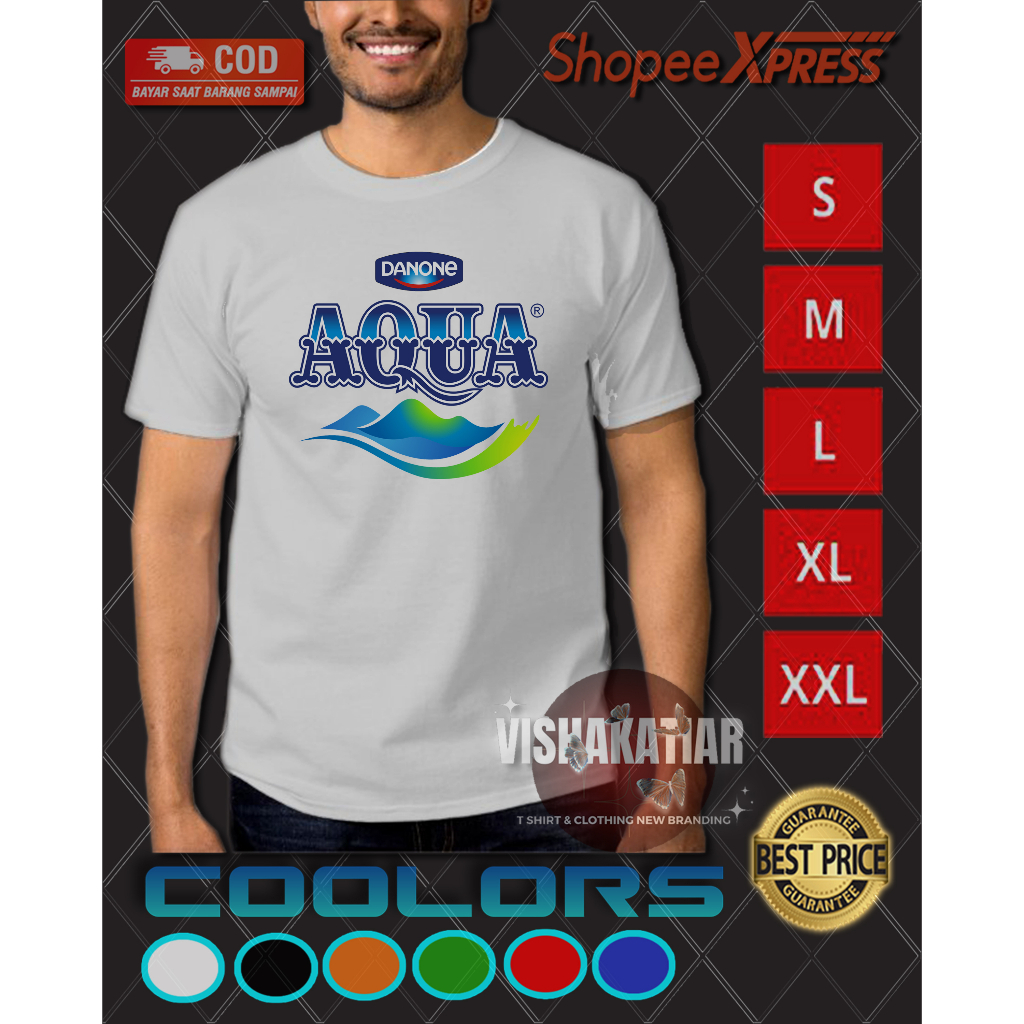 BAJU KAOS AQUA DANONE AIR MINERAL - KAOS DISTRO