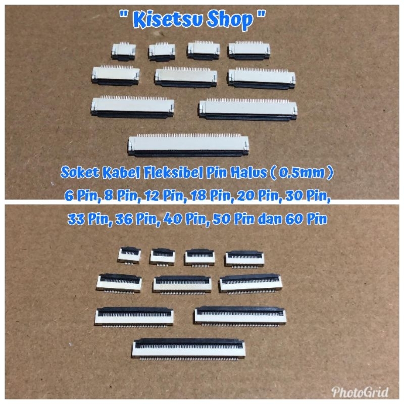 SOKET KABEL FLEKSIBEL PIN HALUS 0.5MM BERBAGAI PIN