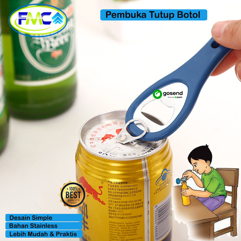 Pembuka Tutup Botol Kaca Alat Bantu Buka Tutup Kaleng Bottle Opener Stainless