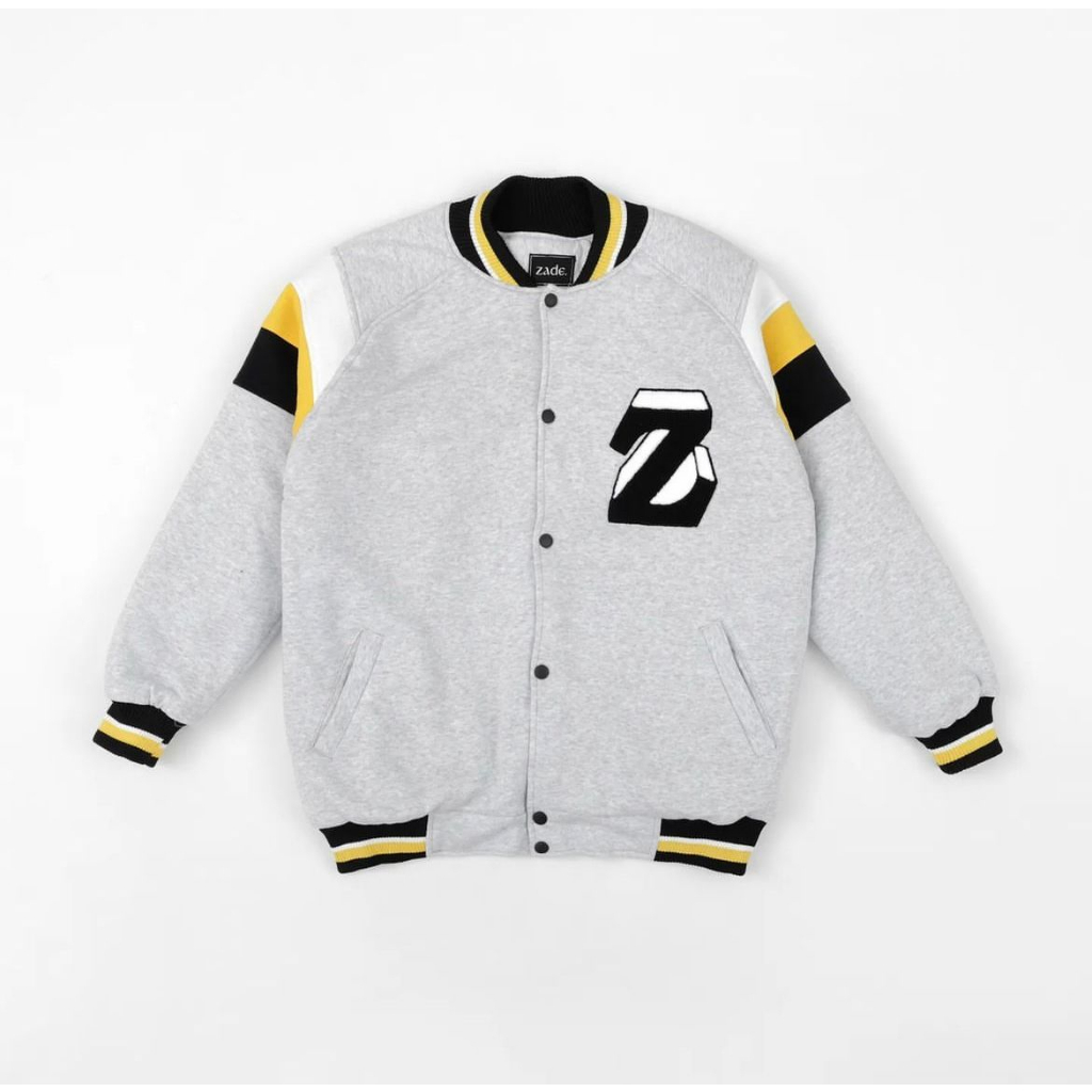 VARSITY Jacket ABU LIST KUNING Jaket Varsity Pria Premium HITAM LEATHER Nascar Varsity Baseball Jack
