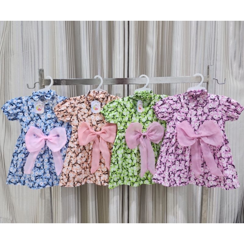 Baju bayi perempuan Set Dress pita *cantik* baby girl