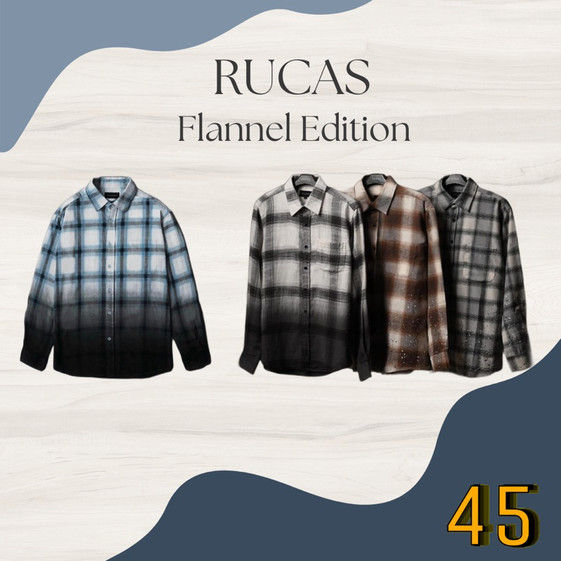 Rucas Flannel edition BLUE SAPPHIRE | BLUE GRADATION | HAND DYE | HAND PAINT | Season 11 /m | Flanel