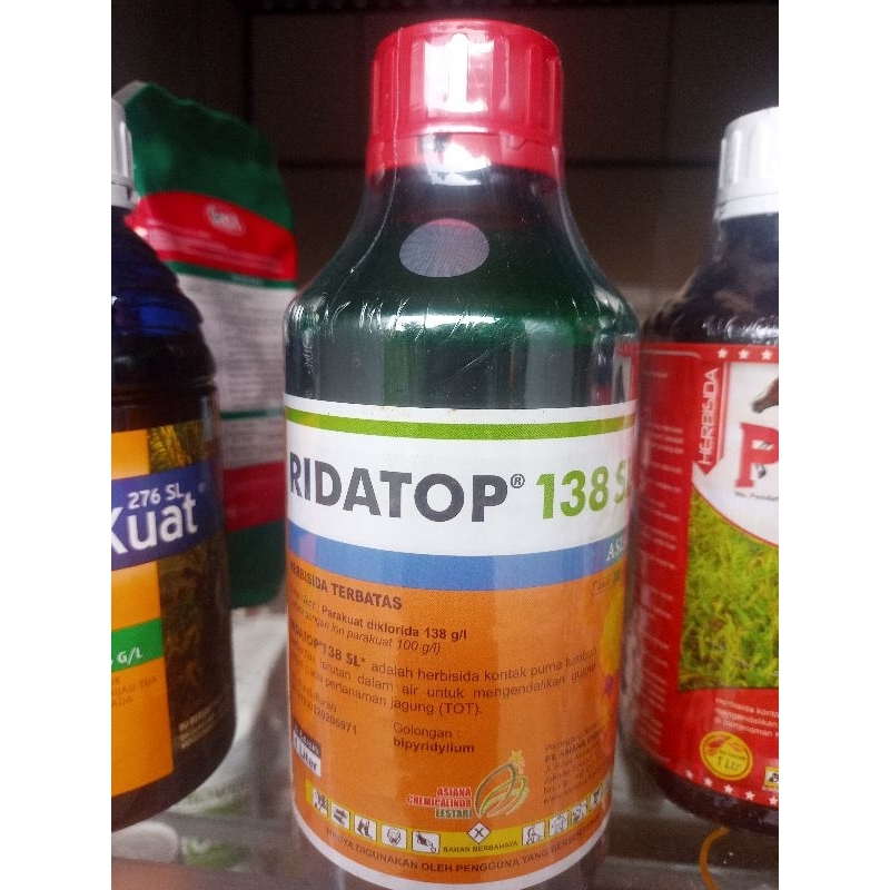 HERBISIDA RIDATOP 138 SL 1 LITER PARAKUAT DIKLORIDA 138 G/L MENGENDALIKAN GULMA HERBISIDA KONTAK HAR