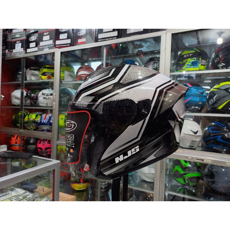 HELM HALF FACE NJS KAIROZ DV ZENITH BLACK SILVER
