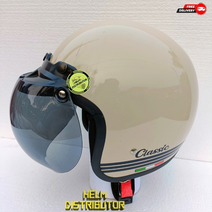 HELM BOGO CLASSIC MURAH UNTUK  DEWASA KACA DATAR DAN KACA CEMBUNG  UNTUK PRIA DAN WANITA COD