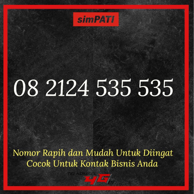 Nomor Cantik Simpati dari Telkomsel Jaringan 4G LTE 100.300.500