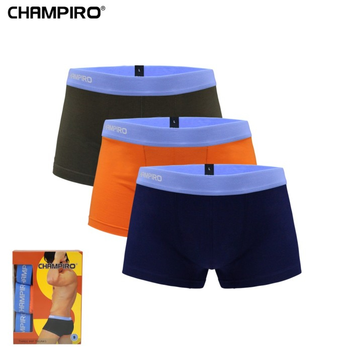 Champiro | Celana Dalam Pria ( 1 BOX ISI 3 ) Boxer Pria C0330C / CD Dalaman Cowok  Super LEMBUT