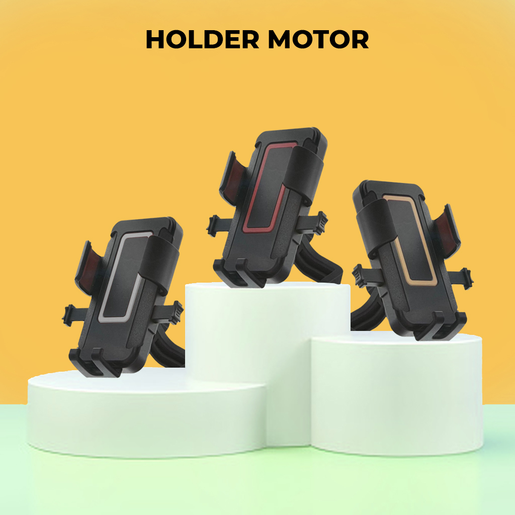 Holder Hp Motor Spion Dudukan Penahan Penyangga Handphone Phone Stand Tempat Penjepit Hape Universal Di Sepion Aman NB26 | GROSIRXPRESS