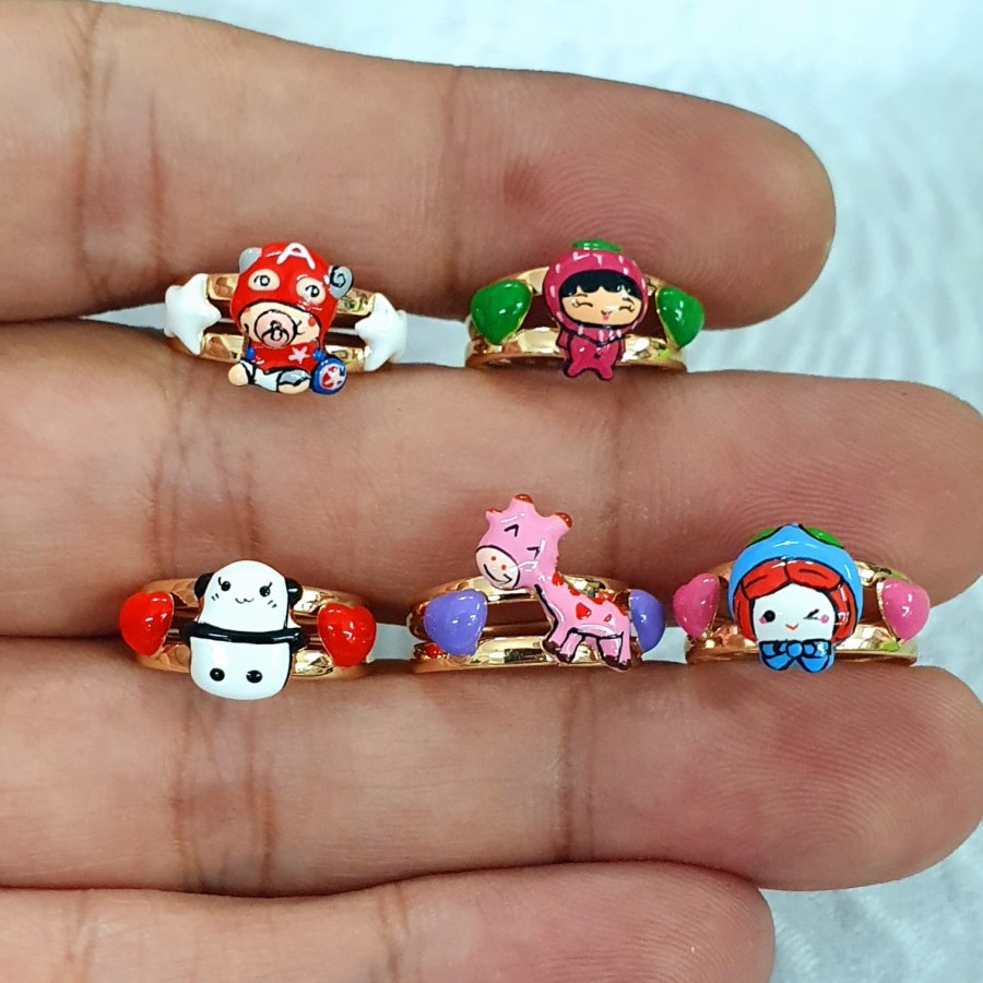 cincin anak cartoon emas 70% 700 70 % variasi