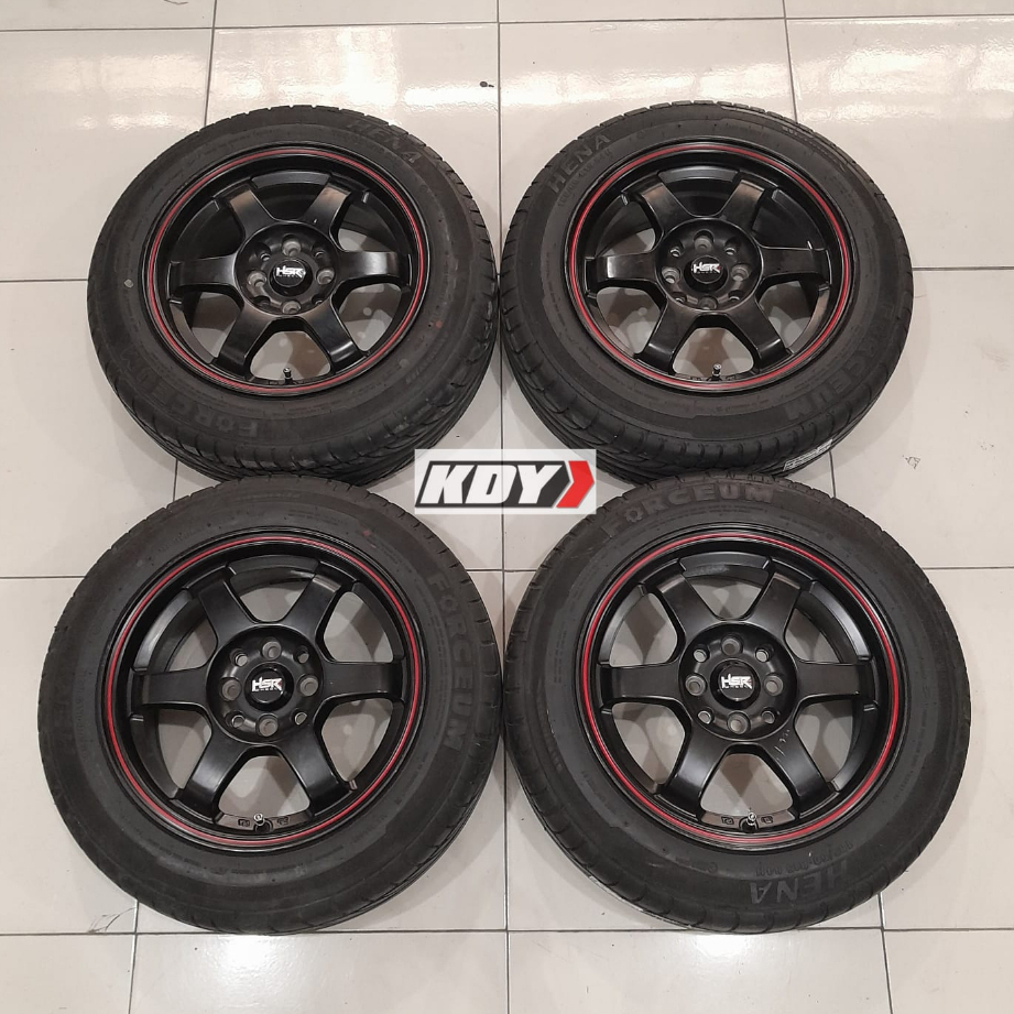 Velg Mobil Bekas Hsr Tokyo Ring 15 Lobang Baut 4 Ban 185 60 R15 Forceum Hena