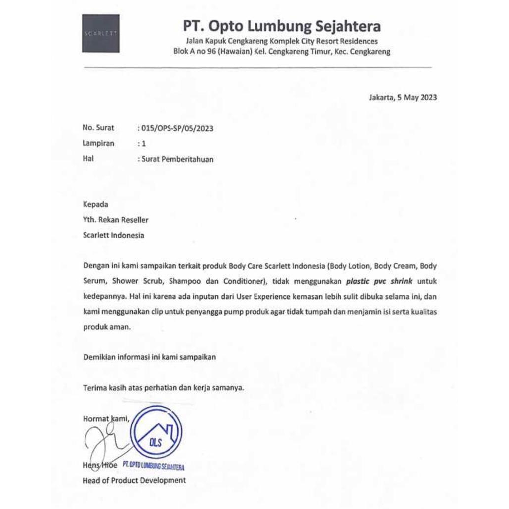 SCARLETT YORDANIAN SEA SALT Shampoo | Conditioner | ❤ jselectiv ❤ HAIR CARE SCARLETT ORI✔️BPOM✔️COD✔️