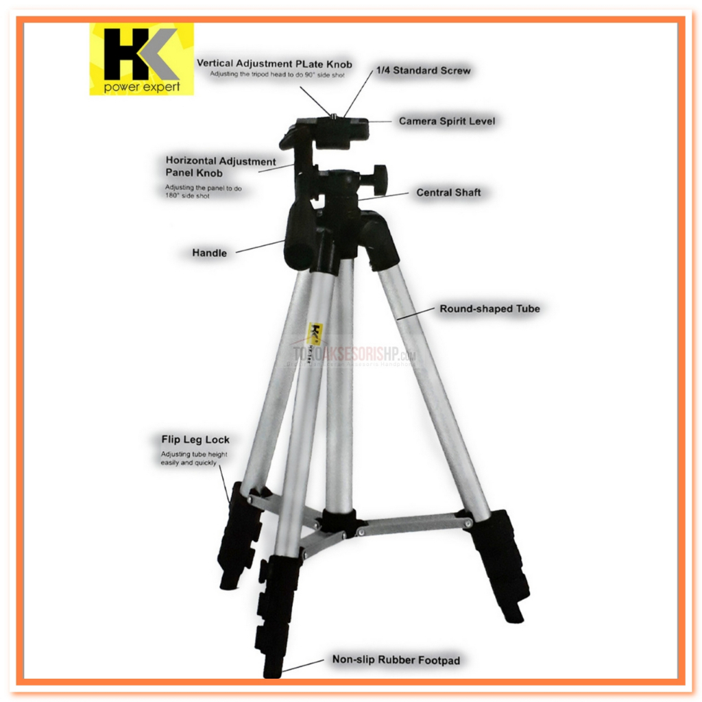 HK 188 TRIPOD PORTABLE HOLDER U / TRIPOD UNIVERSAL HANDPHONE ACTION CAMERA 1M