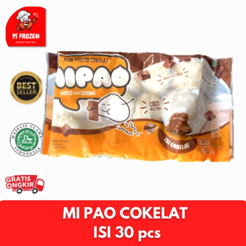 

Mipao cokelat isi 30pcs / Mini pao cokelat mipao / Bakpao mini cokelat isi 30pcs 500gr