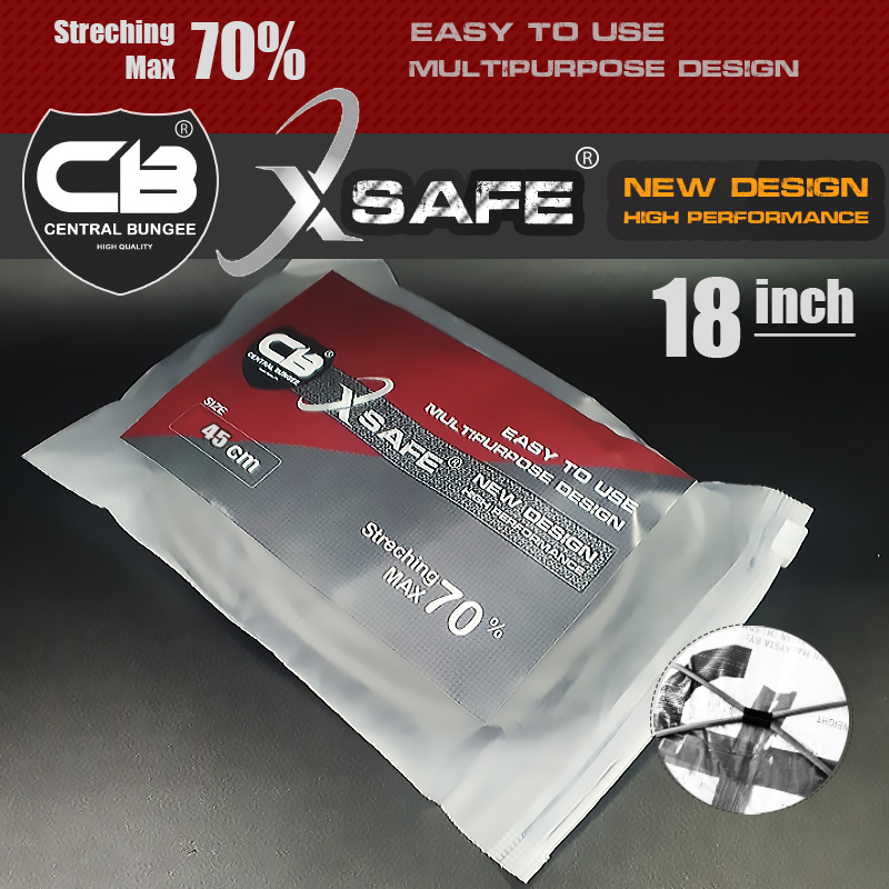 Tali Cargo motor Semi Hebe 2 Jalur X-SAFE 45 cm Central Bungee