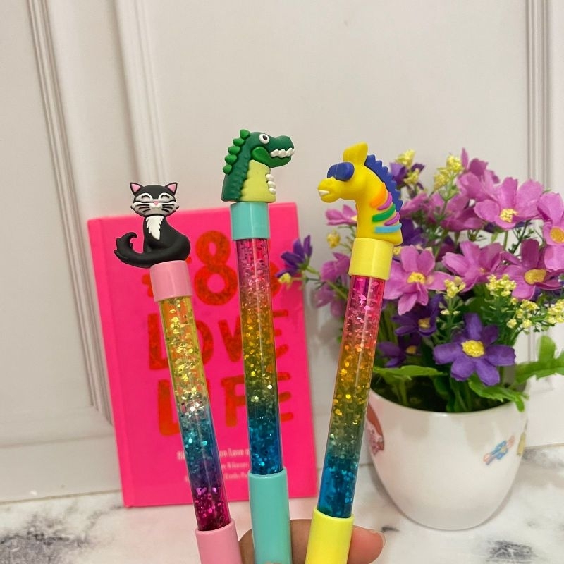 

Pulpen Glitter Animal Zoo Pen Glitter Binatang Alat Tulis Kantor Lucu Unik Kado Viral Termurah