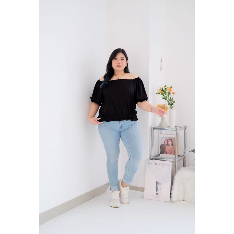 ATASAN SERUT BIGSIZE LD 132 - 160 | ATASAN SABRINA JUMBO