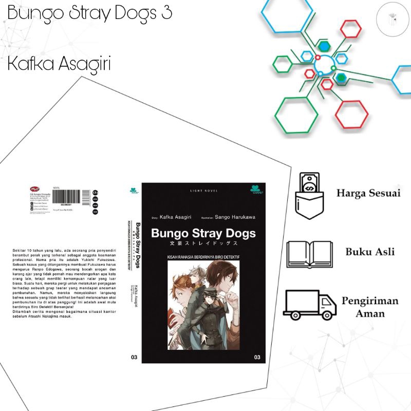 Buku Novel Bungo Stray Dogs Volume 3 + Bonus - Kafka Asagiri