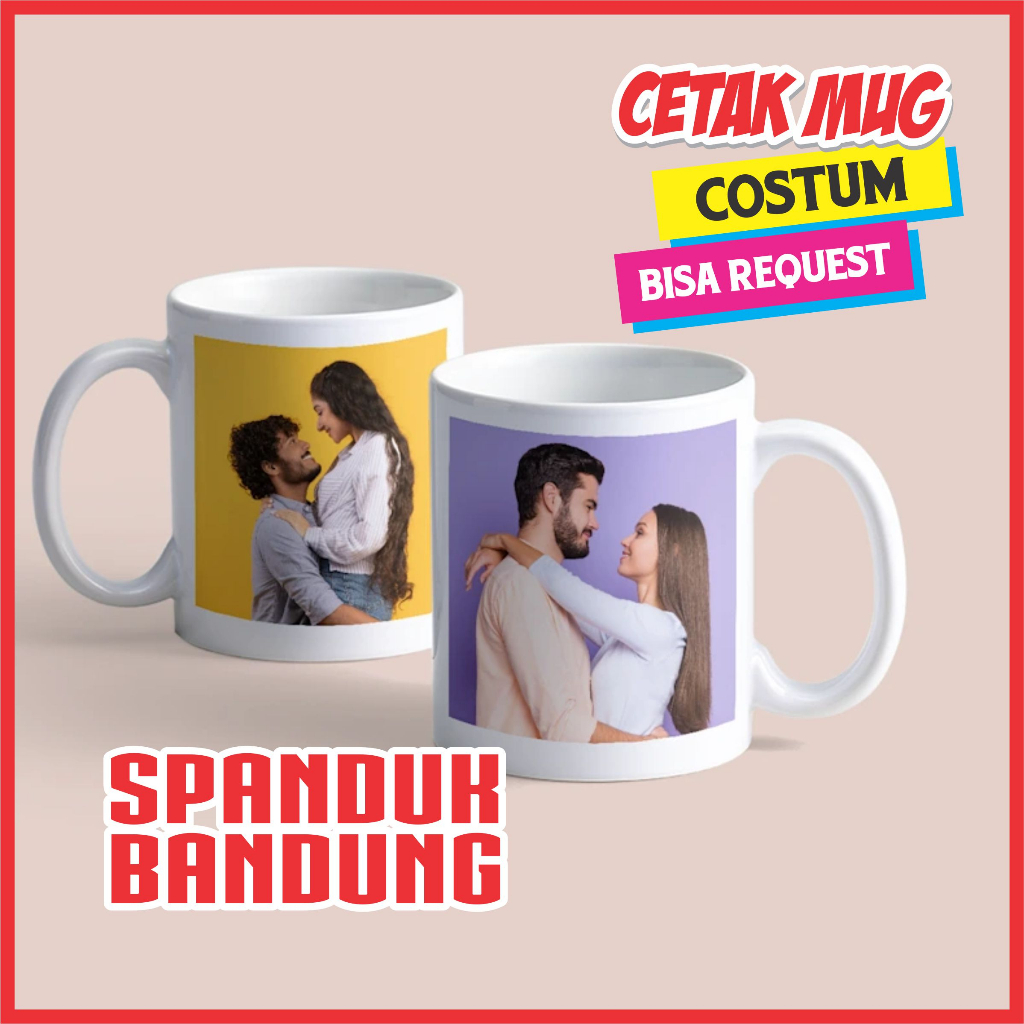 CETAK GELAS MUG COSTUM / CETAK GELAS MARCHANDISE / FREE DESAIN MUG / PRINT MUG