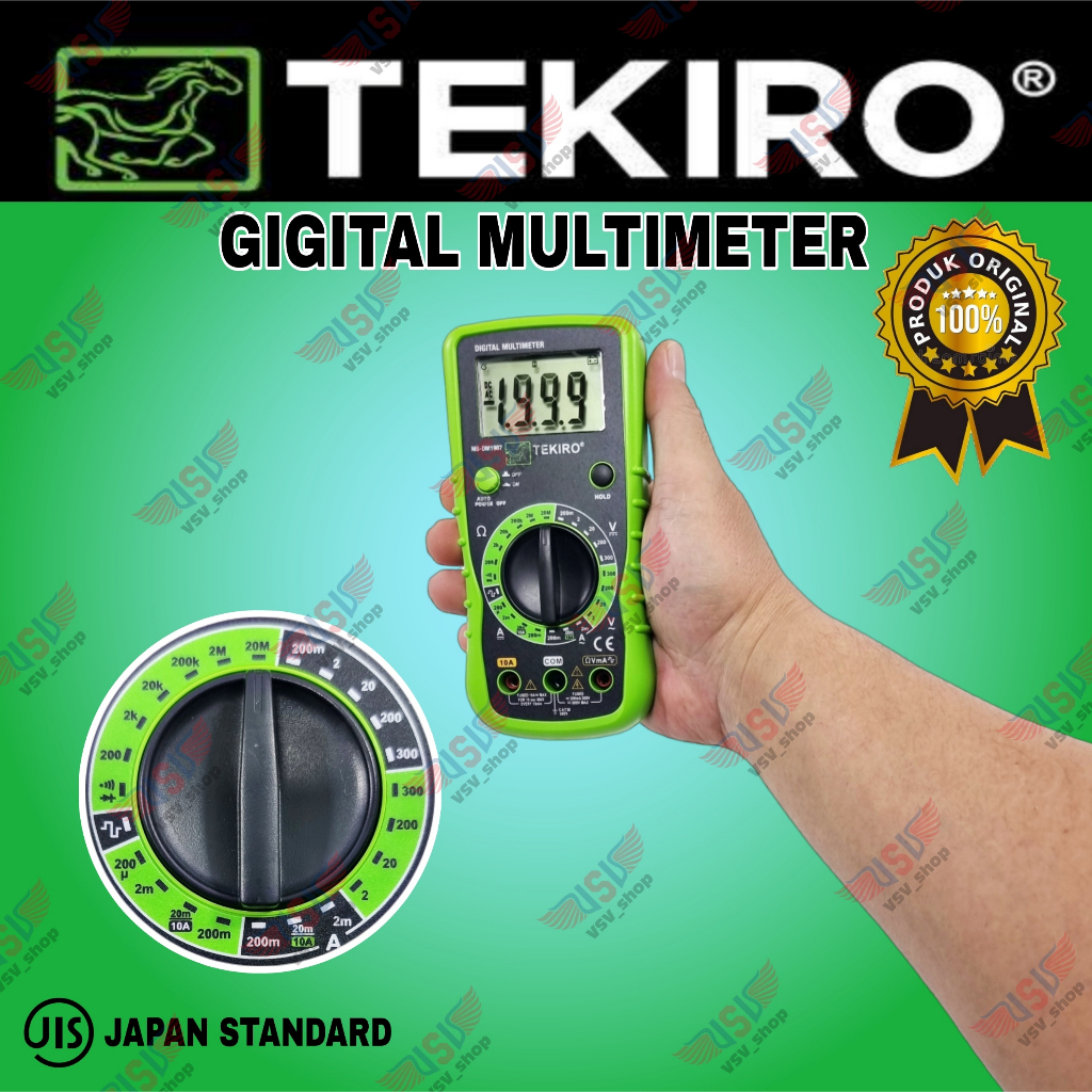 TEKIRO Digital Multimeter Multi tester Multitester Avometer Avo Meter AC DC