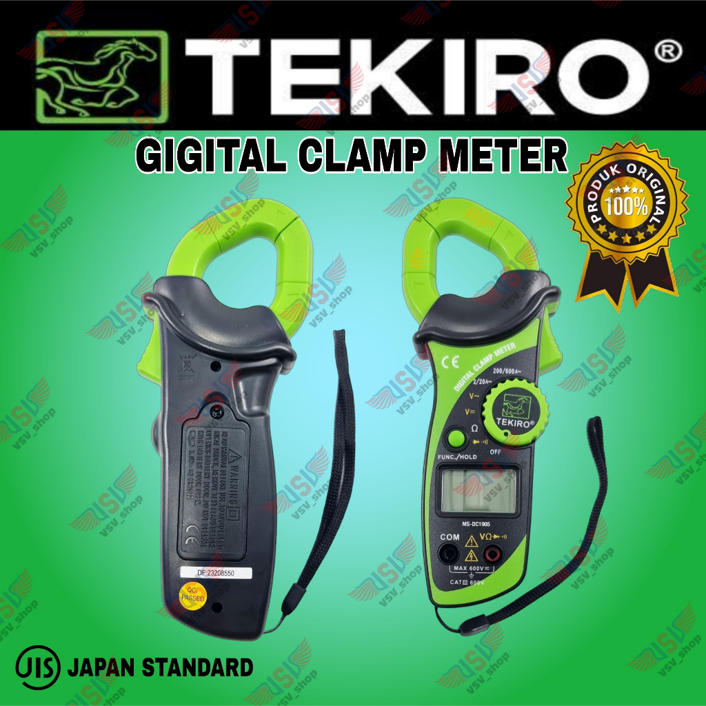 TEKIRO Tang Amper Digital Clamp Meter AC DC Alat Pengukur Amper Listrik