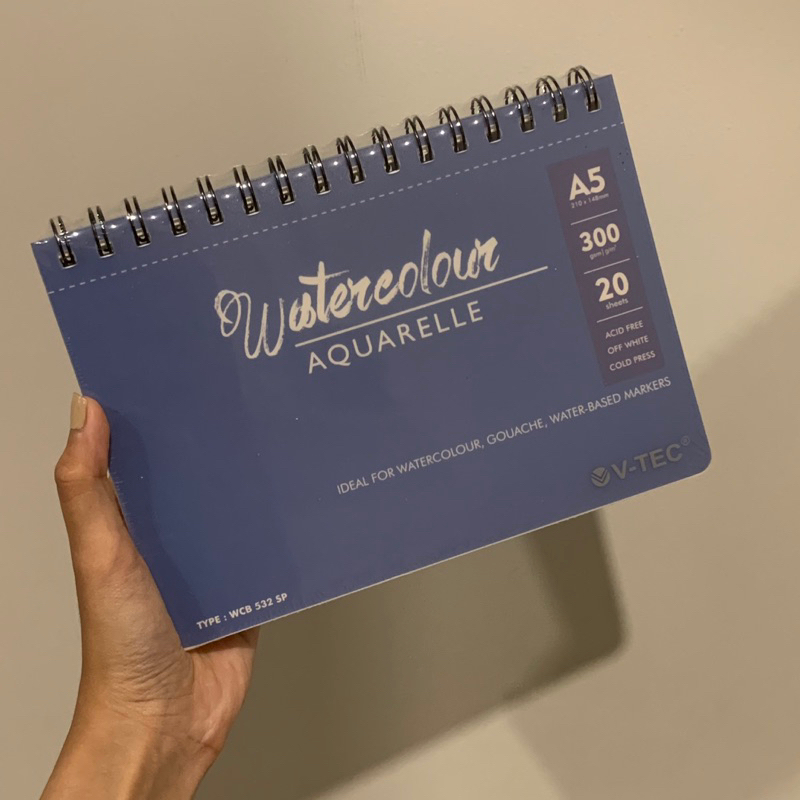 

v-tec watercolour aquarelle book a5