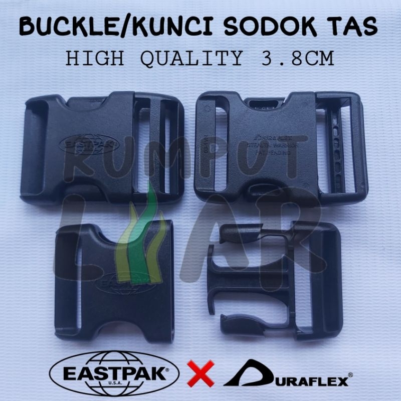 Kunci Sodok Tas Buckle Eastpak Duraflex Acetal 2,5cm 3,8cm 2.5cm 3.8cm Klik Plastik Webbing