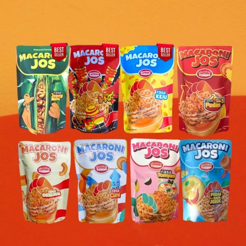 

Ready stok siap kirim cemilan viral jaman now "MACARONI JOS