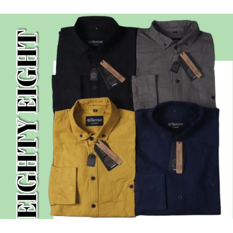 Kemeja Pria EIGHTY EIGHT ORIGINAL Lengan Panjang