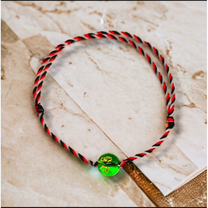 gelang tridatu bola batu kristal tibet 3 mantra pembawa keberuntungan gelang tali tiga warna asli kh