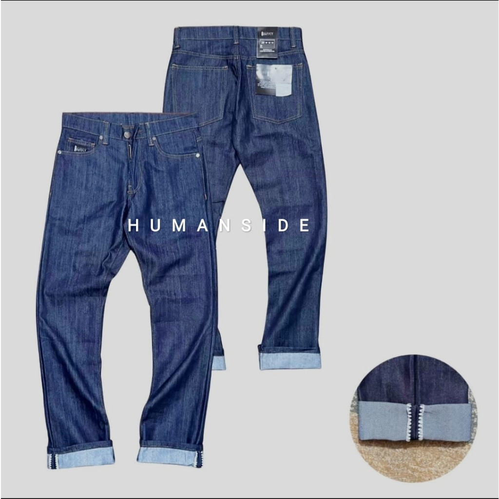 HUMAN SIDE - Celana Denim Selvedge Accent 15 OZ Regular Standar