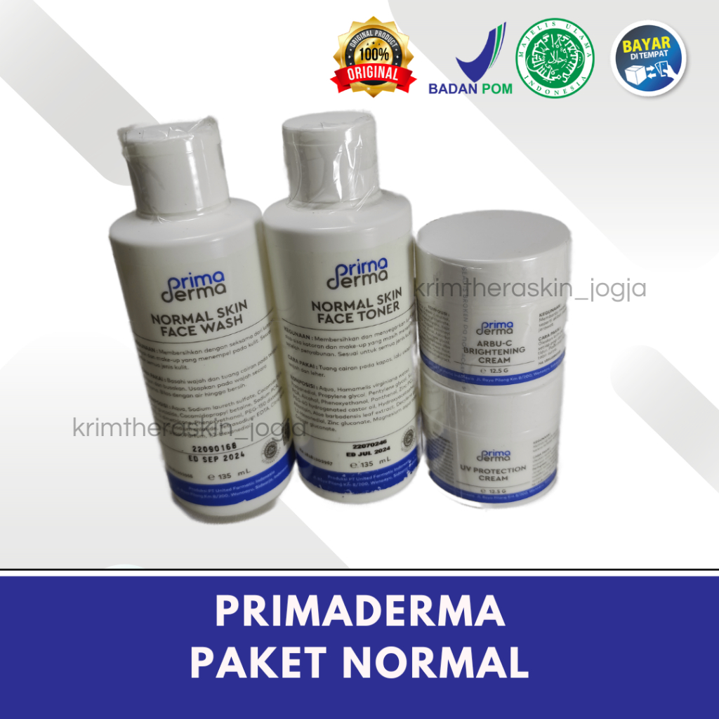 Skincare Kulit Kusam Untuk Hasil Glowing Prima derma PAKET NORMAL GLOW Kulit Glowing Maksimal Sekali