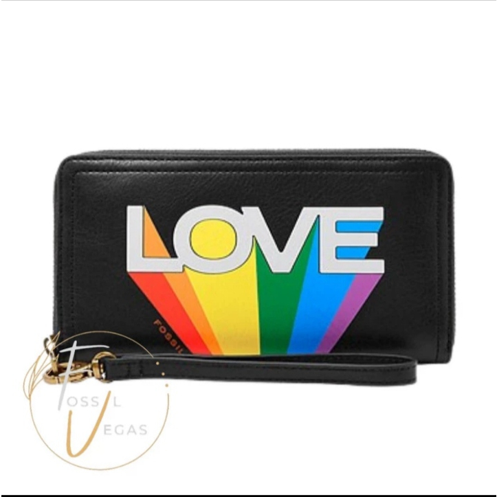 Limited Edition Logan RFID ZIP Around Clucth Black