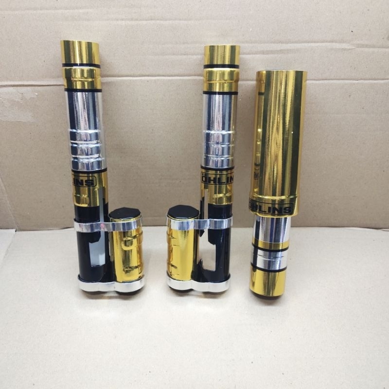 Paket cover shock depan model tabung + cover shock belakang  Honda beat Vario scoopy Gold