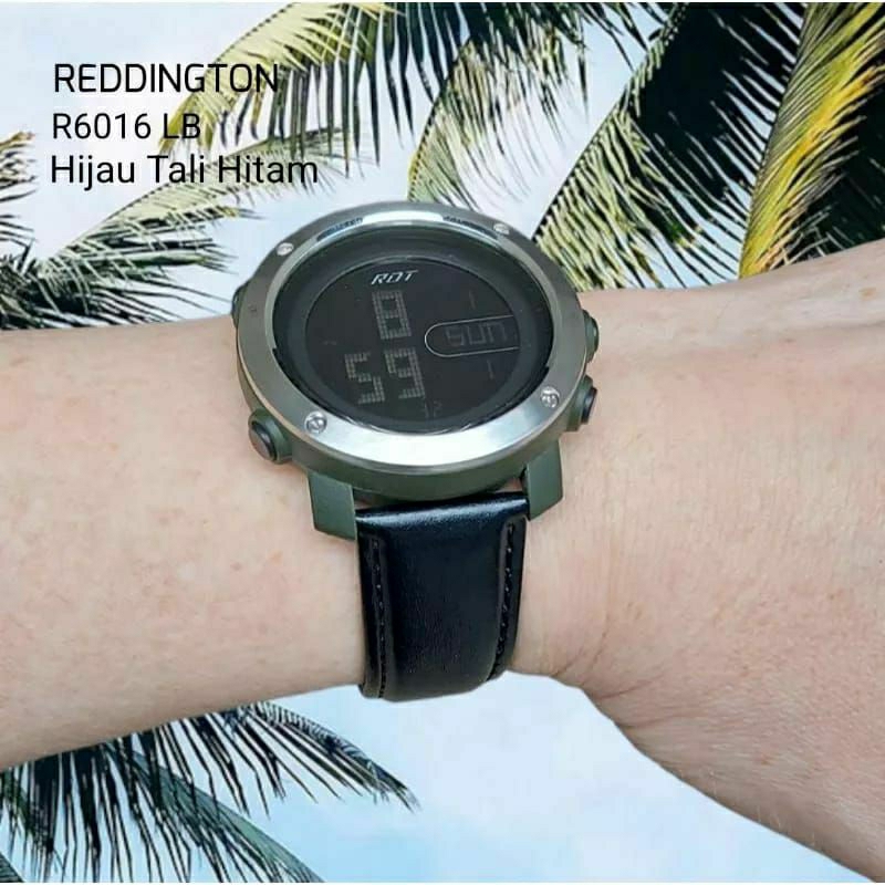 JAM TANGAN ORIGINAL REDDINGTON PRIA DIGITAL KULIT 6016 WATERPROOF