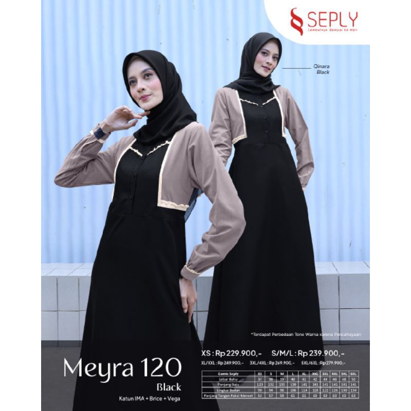 Seply Gamis Meyra 120 (Mocca, Black, Cafe Creme)