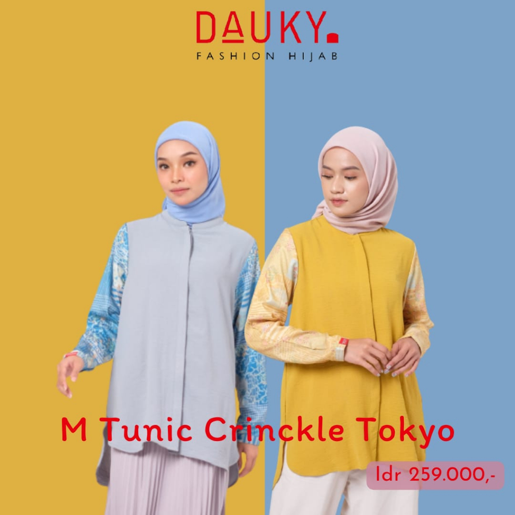 M TUNIC CRINKLE TOKYO DAUKY / TUNIK CRINKLE MIX RAYON TOKYO DAUKY / ATASAN DAUKY / GALERI ELZATTA PA