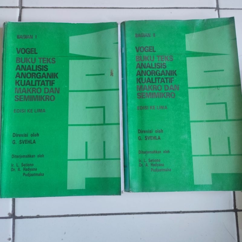 buku kimia analisis anorganik kualitatif Svehla Buku Vogel