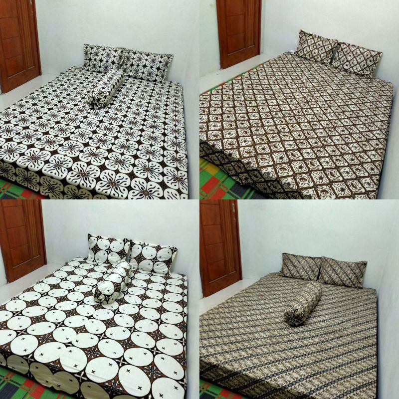 Sprei Motif Batik Ukuran Kecil No 3 90x200 Sprei Batik Soga Kayu Single (DIPAN ) ukuran 100x200 Kain