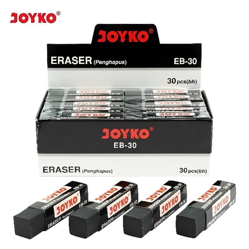 

ERASER PENGHAPUS SEDANG JOYKO EB30/ER30 (1PAK/30PCS)