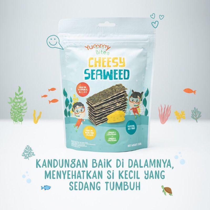 Yummy Bites Cheesy Seaweed 20g Rumput Laut MPASI Bayi / Camilan Bayi MPASI