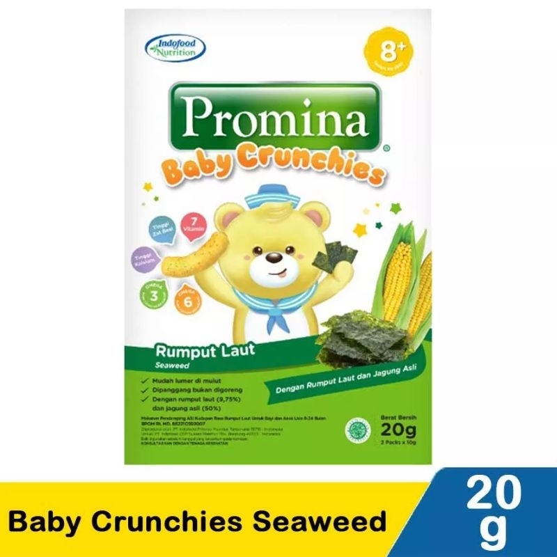 PROMINA BABY CRUNCHIES RASA KEJU CHEDDAR 20g DAN RUMPUT LAUT