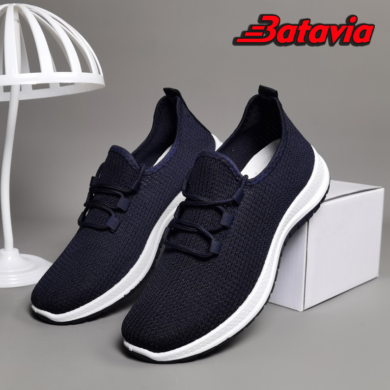 Batavia 2023 baru sepatu impor wanita  rajut  premium bernapas olahraga bebas biaya kirim  Batavia Shoes Fashion Sneaker  Pink Hitam Grey sekolah korea Onlinemall kanvas P1