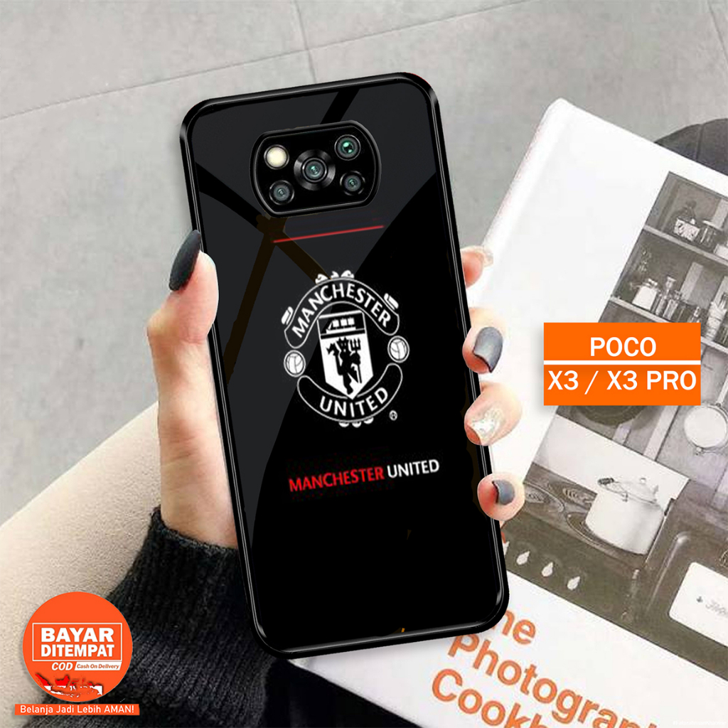 Case 2D Glossy Poco X3/X3PRO/X3NFC - Casing Hp Poco X3/X3PRO/X3NFC - MOTIF MAN UNITED - CASE KILAU -