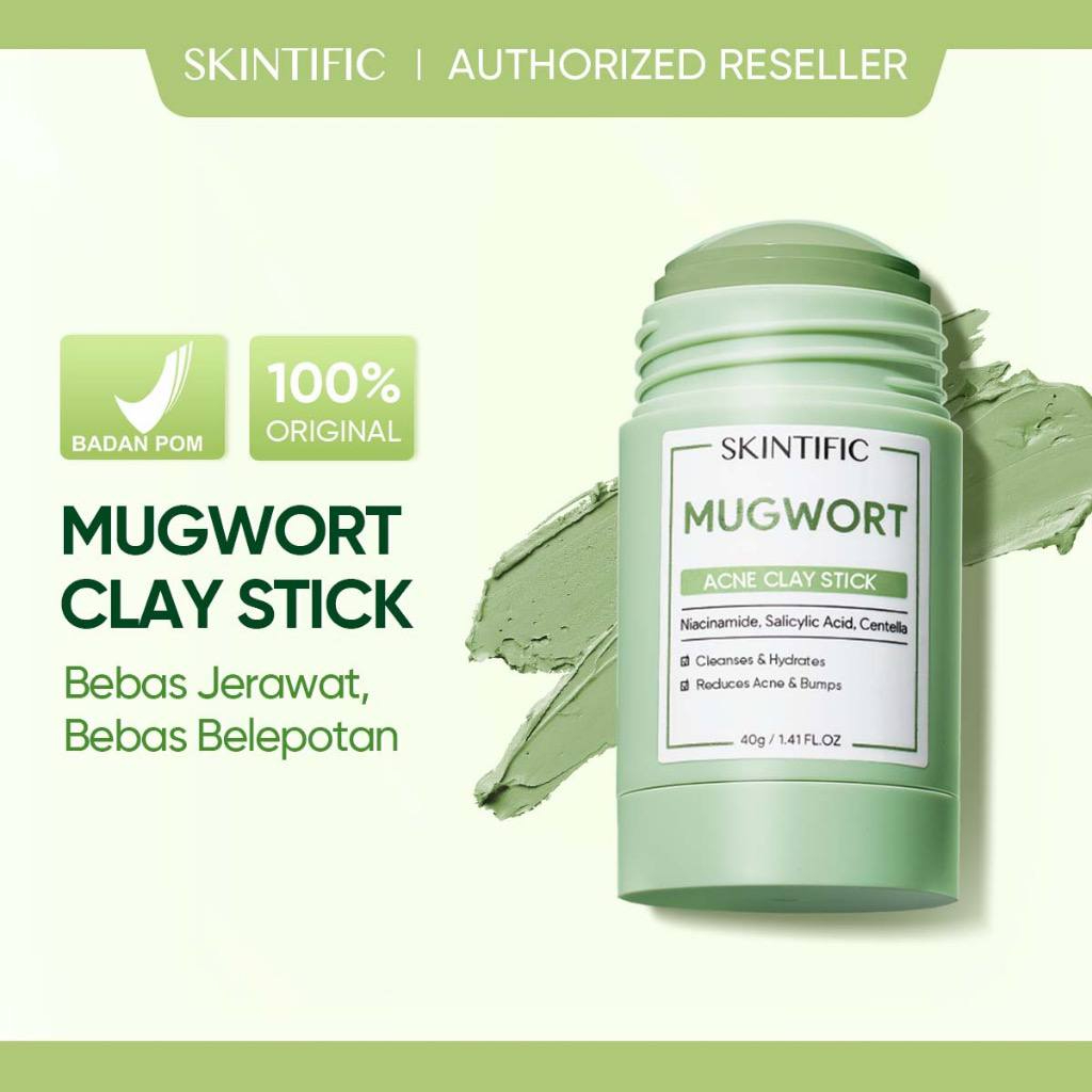 [MS][BPOM] SKINTIFIC MUGWORT STICK ACNE CLAY