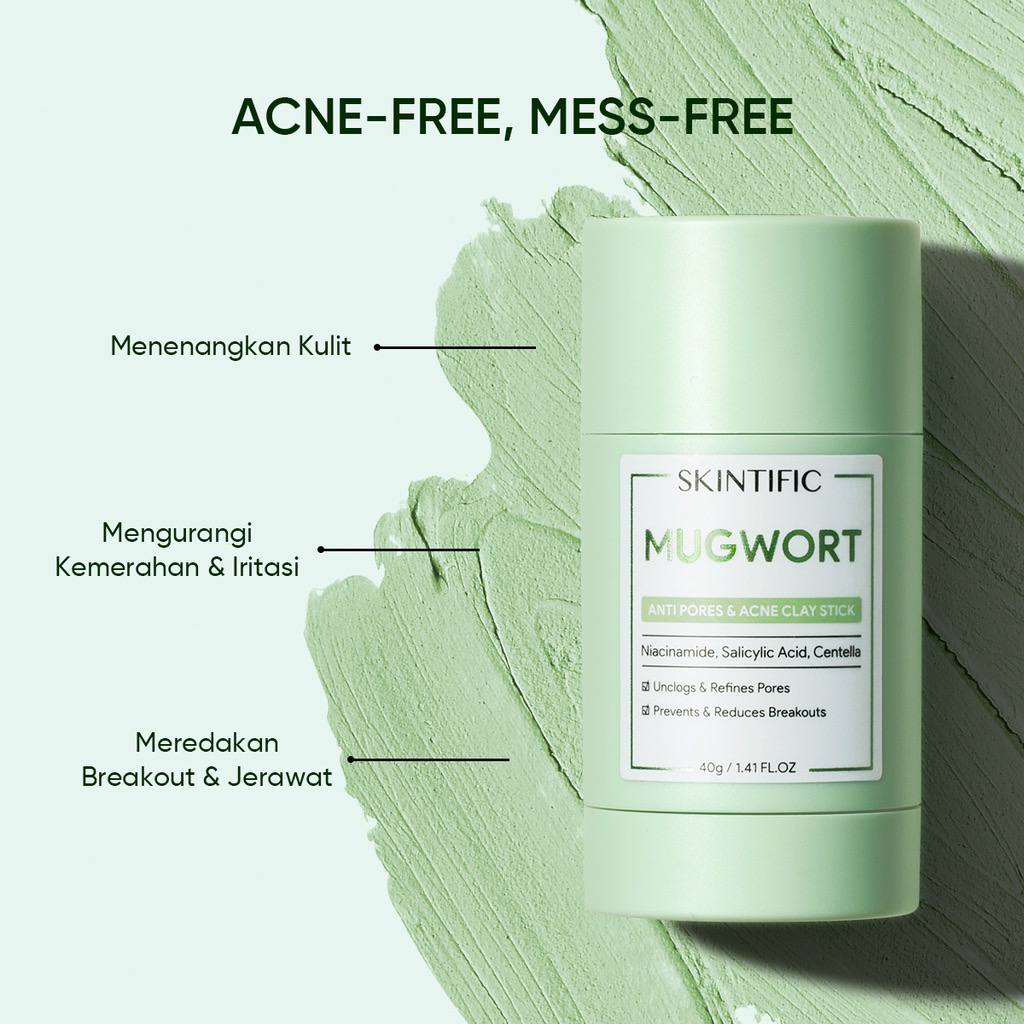 [MS][BPOM] SKINTIFIC MUGWORT STICK ACNE CLAY