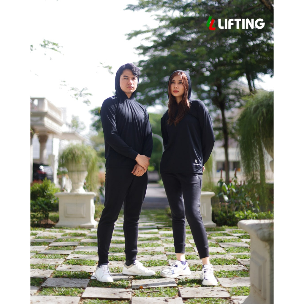HOODIE LIFTING DFP 6001 BLACK / JAKET JACKET BAJU OLAHRAGA