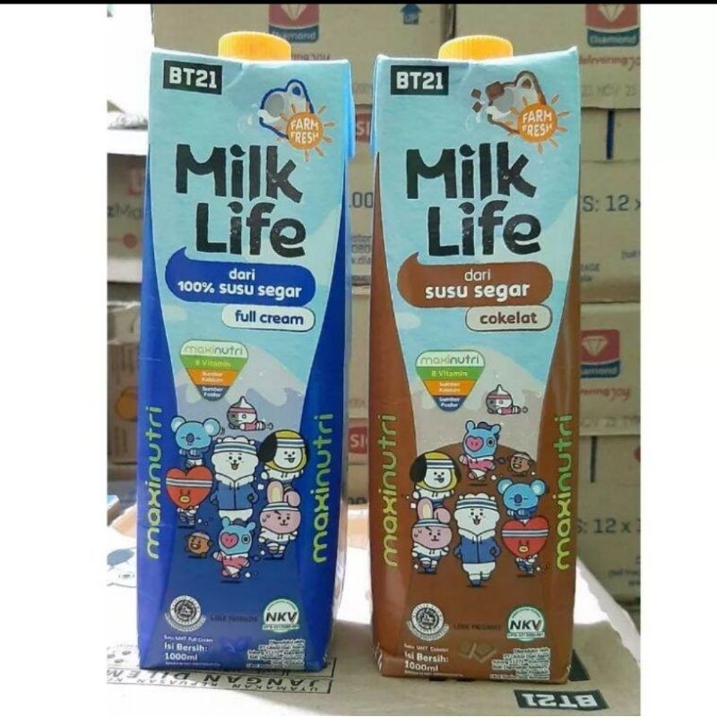 MILK LIFE SUSU UHT BT21  1Liter / 1000 ml