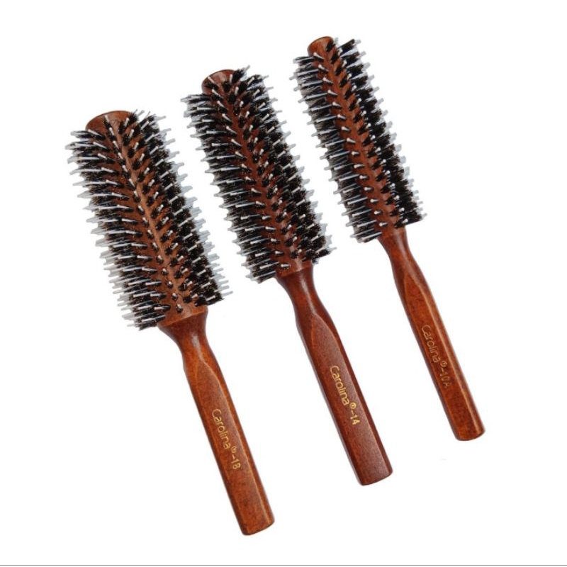Carolina Sisir Blow Hairdryer Hair Dryer Styling Roll Rambut Salon Gagang Kayu Premium Professional 