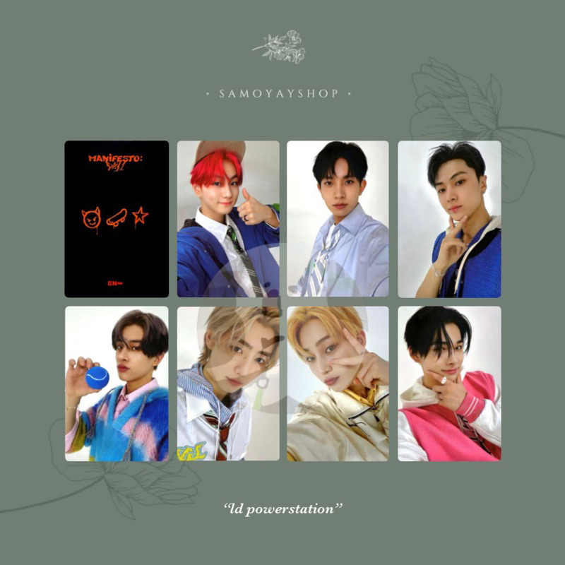 Photocard Enhypen Manifesto : Day 1 Pre-Order Benefit Pob Lucky Draw M2U Powerstation